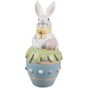 Clayre & Eef Figurita Decorativa Conejo Pascua Blanco...