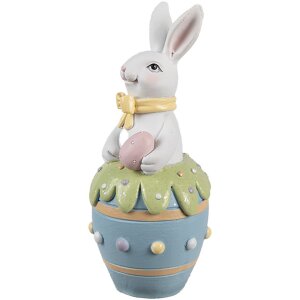 Clayre & Eef Figurita Decorativa Conejo Pascua Blanco...