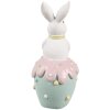 Clayre & Eef conejo decorativo figurita de Pascua poliresina Ø 7x16 cm estilo campestre