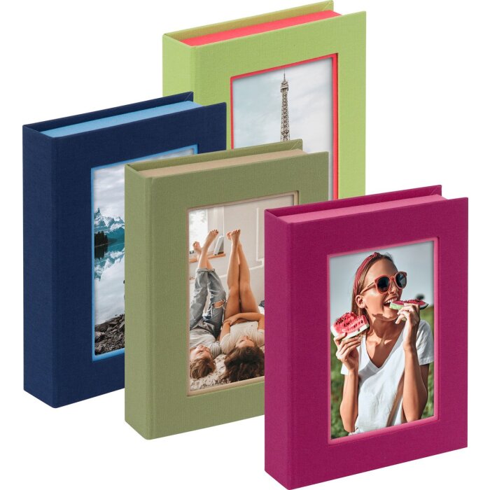 Estuche Goldbuch Bella Vista lino 19 x 14 cm ventana para fotos 4 colores