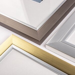 Marco de diseño Walther Beyond 21x29,7 cm borde champán-oro plateado
