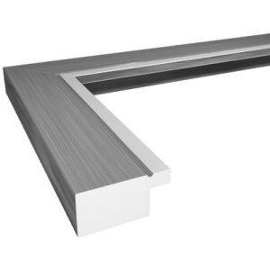 Marco de diseño Walther Beyond 21x29,7 cm acero plata borde interior cristal transparente