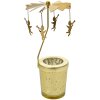 Clayre & Eef 66077 Candelita carrusel color oro Ø 8x17 cm