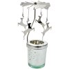 Clayre & Eef 66078 Candelita carrusel plata Ø 8x17 cm