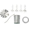 Clayre & Eef 66080 Candelita Carrusel Plata Ø 8 x 17 cm Reno Copo de Nieve