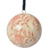 Clayre & Eef 6CE2105M Bola Deco Cerámica Beige Rosa Ø 8 cm Estilo Vintage