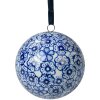 Clayre & Eef 6CE2108 Bola decorativa Ø 8x8 cm Blanco Azul
