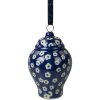 Clayre & Eef 6CE2113 Colgante Decoración Cerámica Azul Blanco Ø 5x8 cm