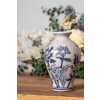 Clayre & Eef 6CE2078 Jarrón Blanco-Azul Ø 9x15 cm Cerámica Diseño Vintage