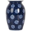 Clayre & Eef 6CE2085 Jarrón Azul-Blanco Ø 10x15 cm