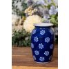 Clayre & Eef 6CE2085 Jarrón Azul-Blanco Ø 10x15 cm