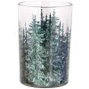 Clayre & Eef 6GL4959 Portacandelitas Motivo Bosque Verde Ø 12x18 cm Vidrio