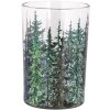 Clayre & Eef 6GL4959 Portacandelitas Motivo Bosque Verde Ø 12x18 cm Vidrio