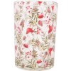 Clayre & Eef 6GL4963 Portavelas cristal setas bayas Ø 12 cm altura 18 cm