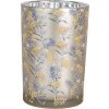 Clayre & Eef 6GL4967 Portacandelitas Vidrio Gris Amarillo 12 cm 18 cm alto