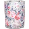 Clayre & Eef 6GL4970 Set Portacandelitas 2pcs Vidrio Gris Rosa