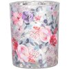Clayre & Eef 6GL4970 Set Portacandelitas 2pcs Vidrio Gris Rosa