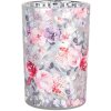 Clayre & Eef 6GL4971 Portacandelitas Vidrio Gris Rosa Ø12 cm H18 cm