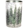 Clayre & Eef 6GL4973 Portacandelitas vidrio motivo bosque Ø 12x18 cm