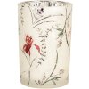 Clayre & Eef 6GL4979 Portacandelitas Vidrio Beige Verde Ø12xH18 cm