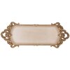 Clayre & Eef 6PR5295 Bandeja Decorativa Estilo Barroco Beige Dorado 34x13x3 cm