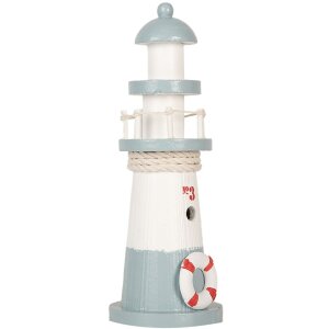 Clayre & Eef 6H2404 Faro decorativo Blanco Azul...