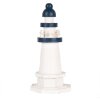 Clayre & Eef Faro Decorativo Blanco Azul Ø 9x17 cm
