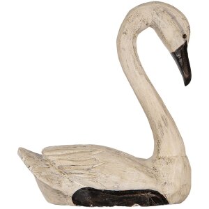 Clayre & Eef Set Cisnes Decorativos 2 Figuras Estilo Antiguo Beige Negro