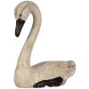 Clayre & Eef Set Cisnes Decorativos 2 Figuras Estilo Antiguo Beige Negro