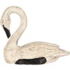 Clayre & Eef Set Cisnes Decorativos 2 Figuras Estilo Antiguo Beige Negro