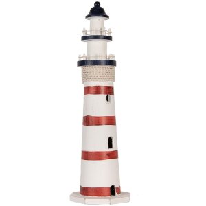 Clayre & Eef Faro decorativo Blanco-Rojo Ø...