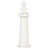 Clayre & Eef Faro Decorativo Blanco Ø 10x32 cm Decoración Náutica Estilo Casa de Campo
