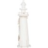 Clayre & Eef Faro Decorativo Blanco Ø 10x32 cm Decoración Náutica Estilo Casa de Campo
