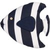 Clayre & Eef Cojín Decorativo Pez Diseño Marítimo Blanco Azul 40x45 cm