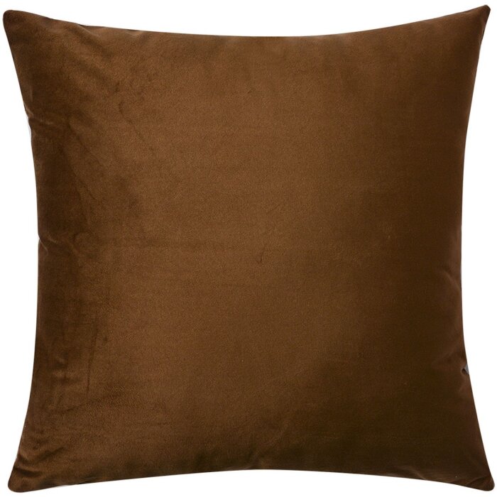 Clayre & Eef funda de cojín marrón 45x45 cm estilo country material sintético