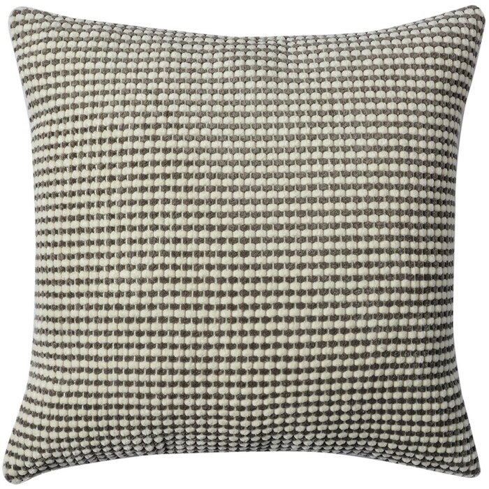 Clayre & Eef Funda de Cojín 45x45 cm Marrón Blanco Estilo Campestre