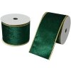 Clayre & Eef LI0128GR Cinta Verde Borde Dorado 6,3 cm x 5 m