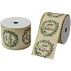 Clayre & Eef LI0132 Lazo decorativo de Navidad Beige Oro 6,3 cm x 5 m
