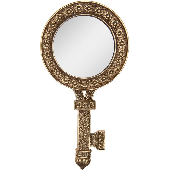 Espejo de pared decorativo Clayre & Eef 62S318 estilo barroco dorado 13x2x25 cm