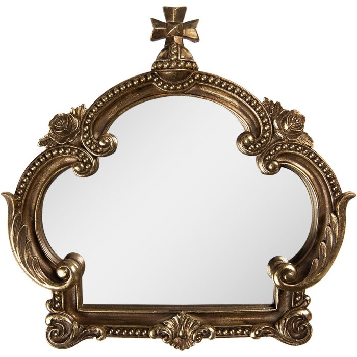 Clayre & Eef 62S320 Espejo Barroco de Pared Dorado 30x3x30 cm