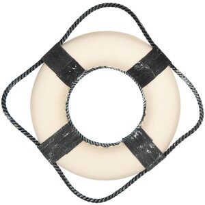 Clayre & Eef 66068 Decoración Lifebuoy Blanco...