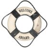 Clayre & Eef 66068 Decoración Lifebuoy Blanco Azul Ø 31x6 cm