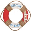 Clayre & Eef Decoración Salvavidas Ø 37x7 cm Blanco Rojo Náutica