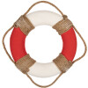 Clayre & Eef Decoración Salvavidas Ø 37x7 cm Blanco Rojo Náutica
