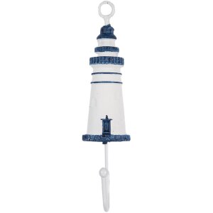 Clayre & Eef 66070BL Gancho Pared Faro Metal Madera...