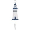 Clayre & Eef 66070BL Gancho Pared Faro Metal Madera Blanco Azul 4x4x18 cm