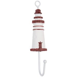 Clayre & Eef 66070R Gancho pared faro madera metal...