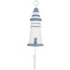 Clayre & Eef 66071 Colgador de Pared Faro Marítimo Blanco-Azul 4x4x18 cm