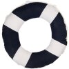 Clayre & Eef Cojín Salvavidas Ø 42x6 cm Blanco Azul Náutico
