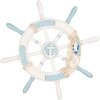 Clayre & Eef 6H2403 Decoración Volante Blanco Azul 34 cm Madera MDF
